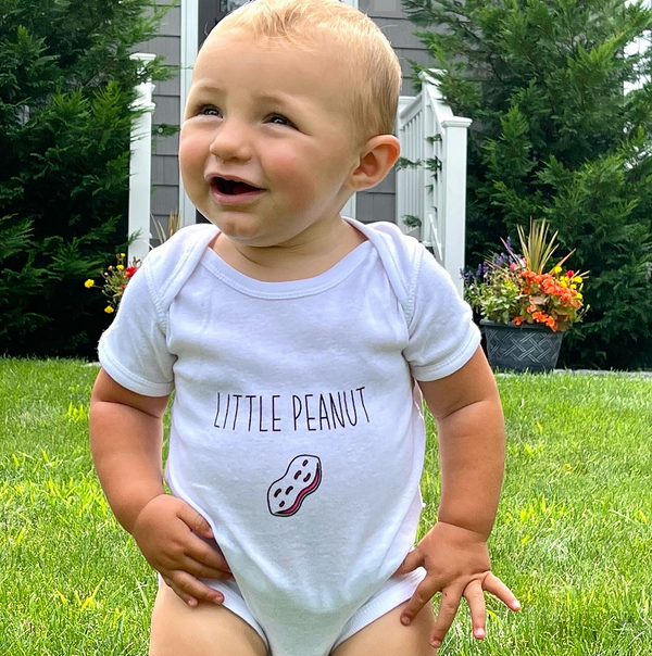 Little Peanut Baby Onesie White
